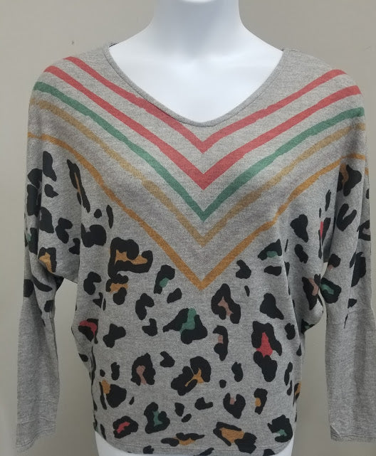 Chevron and Leopard Top