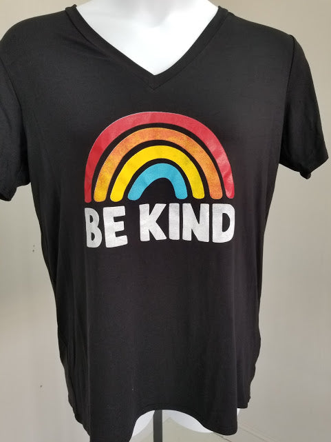 BE KIND Graphic V-Neck Top