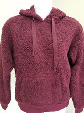 Load image into Gallery viewer, Sherpa Hooded Pullover Sweater with Kangaroo Pocket