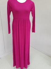 Load image into Gallery viewer, Long Sleeve Round Neck Maxi Dress