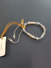 Load image into Gallery viewer, Faceted Cubic Bead Slider Bracelet