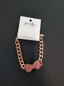 Gem Bow Pave Chain Bracelet