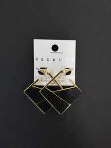 Geo Pattern Mix Animal Print Earrings