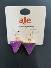 Load image into Gallery viewer, Shape Drop Druzy Stone Dangle Earrings