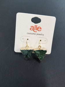 Shape Drop Druzy Stone Dangle Earrings