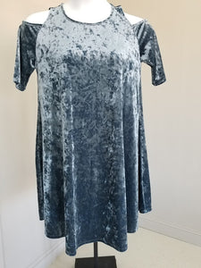 Blue Crush Velvet Dress