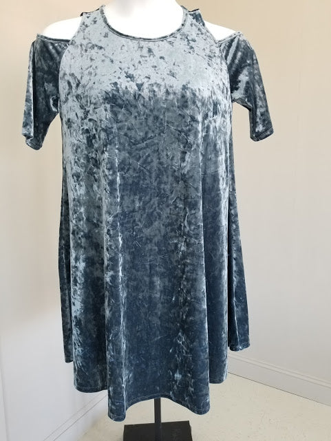 Blue Crush Velvet Dress