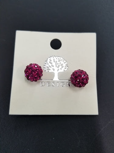 Paved Orb Post Earrings