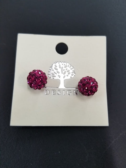 Paved Orb Post Earrings