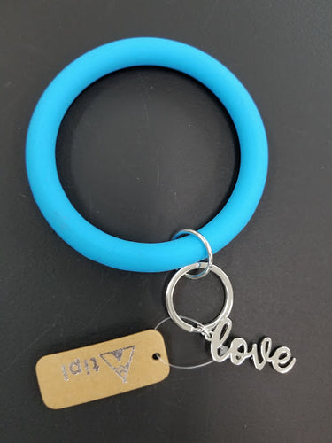 Rubber Ring LOVE Keychain