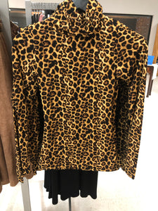 Animal Print Turtle Neck