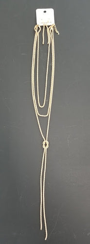 Elongated Multi-Chain Necklace Set