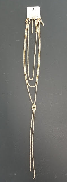 Elongated Multi-Chain Necklace Set