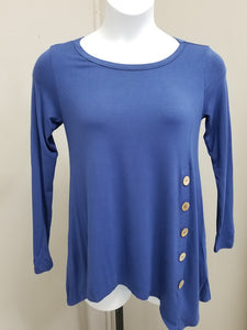 Side Button Asymmetrical Top